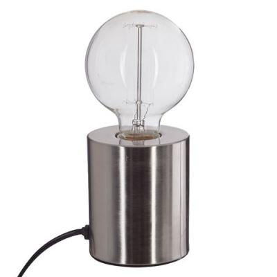 Atmosphera - Lampe &agrave; poser en fer Ampoule - h. 10,5 cm - - Argent