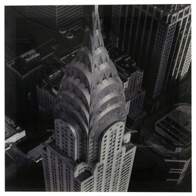 Atmosphera - Toile photo plexiglas Empire - 75 x 75 cm - Gris
