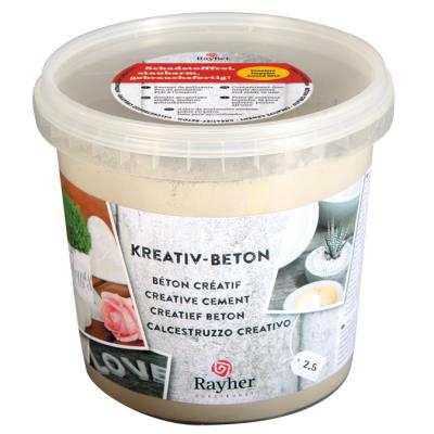 Ciment - RAYHER - 34153000 - Tube cr&eacute;atif b&eacute;ton - 25 kg - Multicolore - Int&eacute;rieur