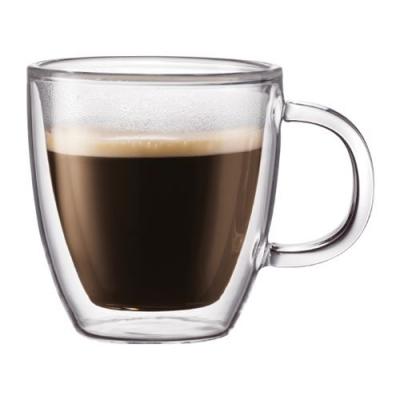 Bodum bistro set 2 mugs, double paroi, avec anse, 0.15 l 10602-10