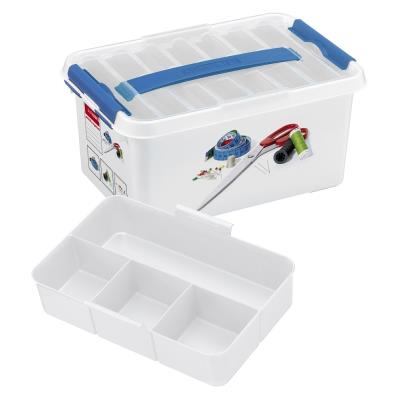 Bo&icirc;te &agrave; couture Sunware Q-Line 6L 30x20x14 cm Blanc/Bleu