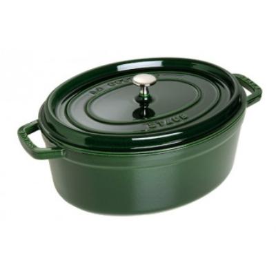 STAUB Cocotte en Fonte, Ovale, &Oslash; 29 cm, 4,25 L, Vert/Basilic