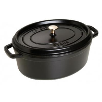 STAUB Cocotte en Fonte, Ovale, &Oslash; 23 cm, 2,35 L, Noir Mat