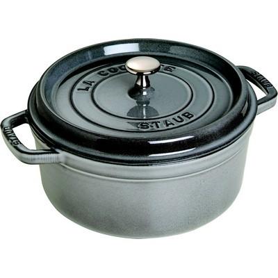 STAUB Cocotte en Fonte, Ronde, &Oslash; 14 cm, 0,8 L, Gris Graphite