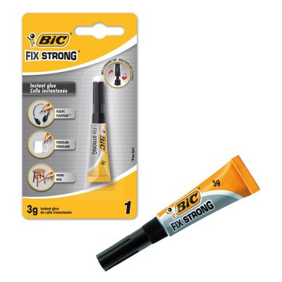 BIC Lot de 24 Tubes Colle instantann&eacute;e liquide FIX STRONG 3g
