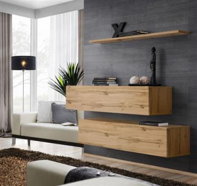 Meuble TV - Commode - Switch SB II - 2 bancs TV - 1 &eacute;tag&egrave;re - Bois