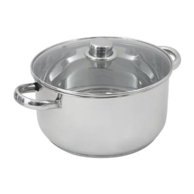 Crealys 502388 marmite en inox 10 l couvercle verre diam&egrave;tre: 28 cm