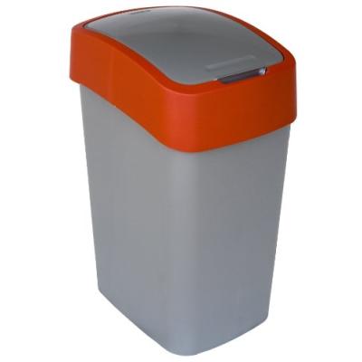 Curver Poubelle FLIP BIN 50 l argent/rouge