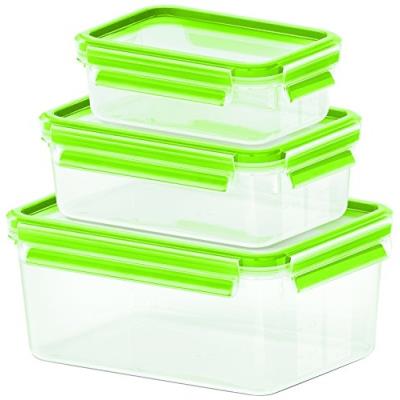Emsa emsa bo&icirc;te de conservation clip & close, kit de 3 pi&egrave;ces noir