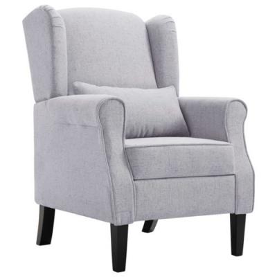 Vidaxl - Fauteuil Gris clair Tissu Gris clair