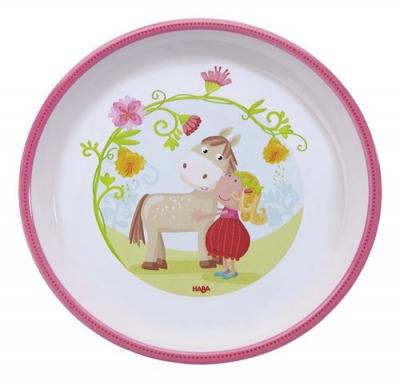 Haba assiette Vicki & Pirli 18 cm blanc/rose
