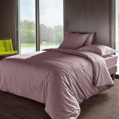 Housse de couette en percale de coton - manoir - 240 x 220 cm - prune