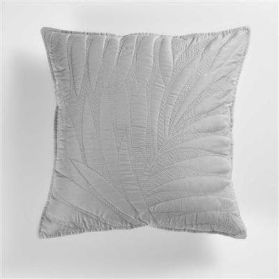 Housse de coussin 40 x 40 cm microfibre unie alesia Gris 
