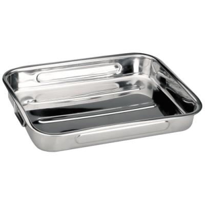 Ibili 651840 plat &agrave; r&ocirc;tir en inox avec anses pliantes 40 cm bistrot