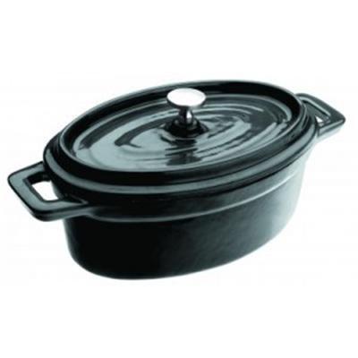 Ibili 726015N Mini Cocotte Ovale Noir 15x10x6 cm