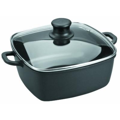 Lacor 25829 Faitout Carr&eacute; Fonte d'Aluminium avec Couvercle Diam&egrave;tre: 28X28 cm