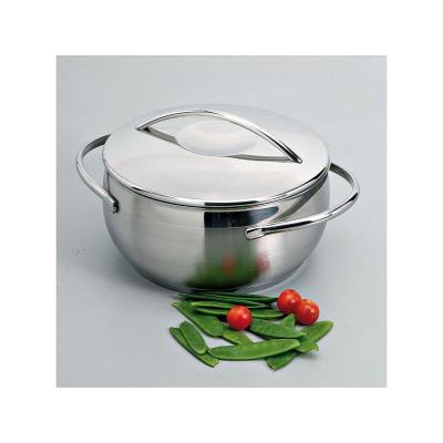 Faitout Belly en inox + couvercle - D: 24 cm