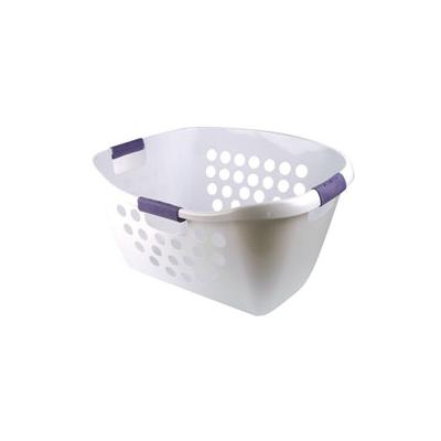 Corbeille &agrave; linge bimati&egrave;re 50L - blanc - Laguelle