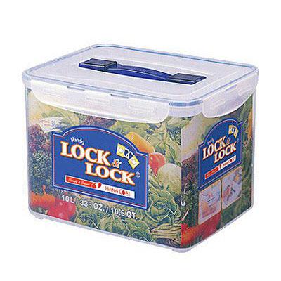 Bo&icirc;te rectangulaire avec poign&eacute;e 10 L Lock and Lock