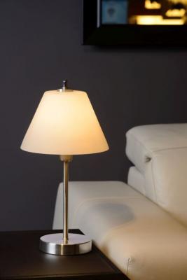 Lucide TOUCH - Lampe De Table - &Oslash; 22 cm - Chrome D&eacute;poli