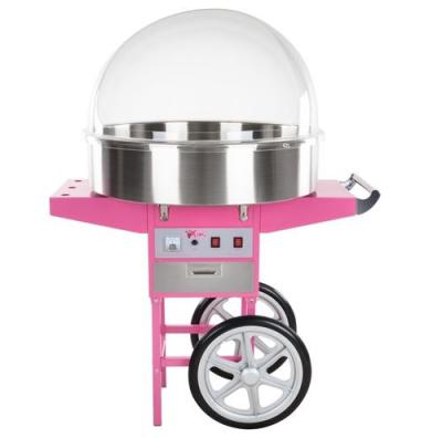Machine &agrave; barbe &agrave; papa professionnelle diam&egrave;tre 72 cm avec chariot et coupole de protection