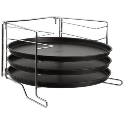 Moules 3 pizza 29 cm M&eacute;tal Anti-Adh&eacute;sif a/supporf*