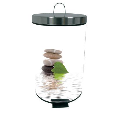 Poubelle &agrave; p&eacute;dale Inox 3L Lingga - Multicolor - MSV
