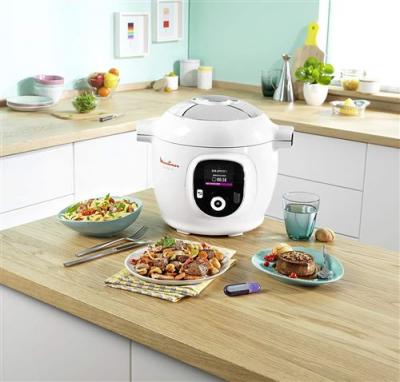 Multicuiseur intelligent cookeo de 6l jusqu'&agrave; 6 personnes 1200w blanc