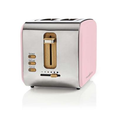 grille-pain Nedis soft-touch rose 