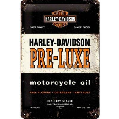 Nostalgic-Art 22175 Plaque en m&eacute;tal Harley Davidson Huile Pre-Luxe [en Anglais] 20 x 30 cm