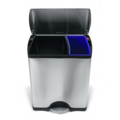 Poubelle Inox Rectangulaire &Agrave; P&eacute;dale 50l