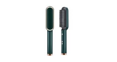 Professionnel tourmaline c&eacute;ramique bigoudi brosse cheveux peigne d&eacute;frisants fer &agrave; friser vert 