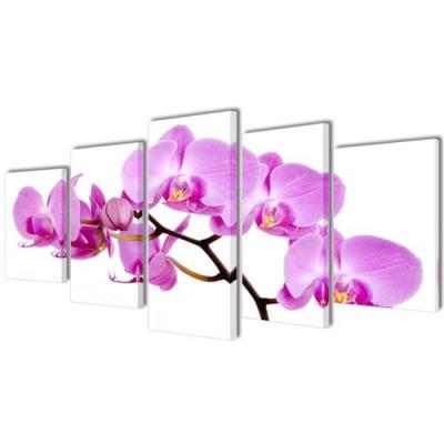 Set de toiles murales imprim&eacute;es Orchid&eacute;e 100 x 50 cm 