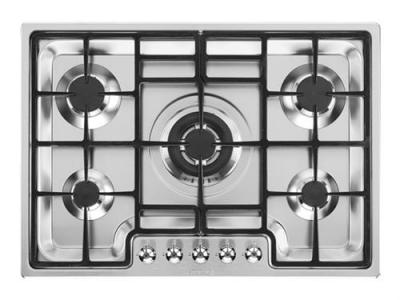 Smeg Table De Cuisson &agrave; Gaz Pgf75-4 75 Cm 5 Feux