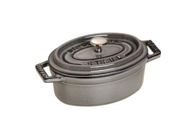 Staub fonte - 1101118 - mini cocotte - ovale - gris graphite - 11 cm