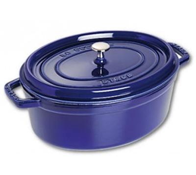 Staub fonte - 1102991 - cocotte - ovale - majolique bleu b265 - 29 cm