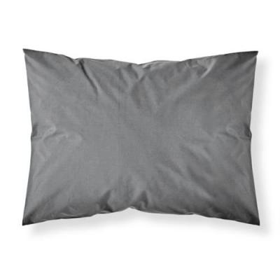Taie d'oreiller unie, Gris Canon de Fusil, 50x70cm, 100% Coton