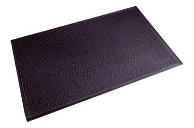 Tapis d'accueil ext&eacute;rieur Paperflow en caoutchouc - 60 x 80 cm - trafic important - noir