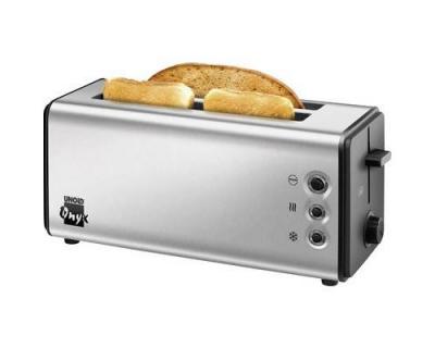 Unold 38915 grille-pain onyx duplex &agrave; 2 fentes, en inox, 1180-1400 w