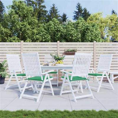 Coussins de chaise de jardin 6 pcs Vert 40x40x3 cm Tissu Vidaxl green
