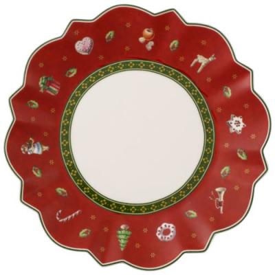 Villeroy & Boch Toy's Delight Assiette &agrave; pain rouge, 17 cm, Porcelaine Premium