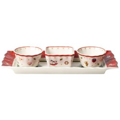 Villeroy & Boch Coupe, Blanc / Multicolore, Ensemble de 4 pi&egrave;ces
