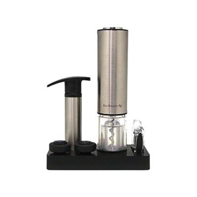 Vin bouquet fi 002 set - set tire-bouchon &eacute;lectrique deluxe avec pompe, deux bouchons et coupeur 