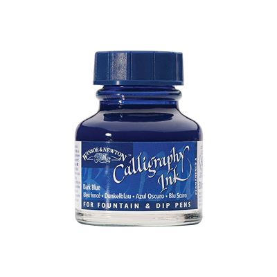 Winsor & Newton Bouteille d'encre pour calligraphie 30ml - Bleu Fonc&eacute;