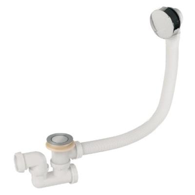 Wirquin sp5603 vidage de baignoire &agrave; c&acirc;ble avec siphon chrome