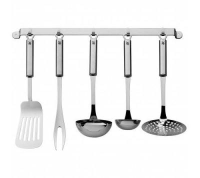 WMF 1871529990 Set de 6 &Eacute;cumoires, Acier Inoxydable, Argent, 41,6 x 35,5 x 9 cm