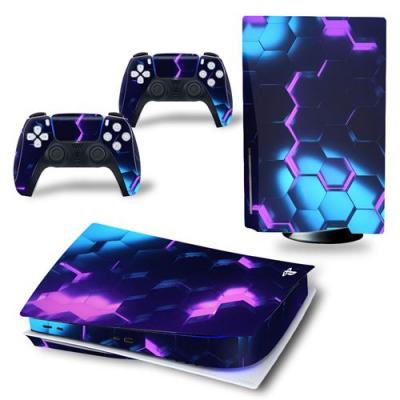 Sticker pour Sony&nbsp;Console&nbsp;PS5, Violete hexagone-70 