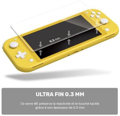 Protection d'&eacute;cran Nintendo Switch Lite en verre tremp&eacute; 9H - anti-rayures Transp
