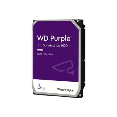 Disque Dur Interne Western Digital WD Purple WD30PURZ 3TB 3.5 HDD 5400RPM SATA 6Gb/s Violet 