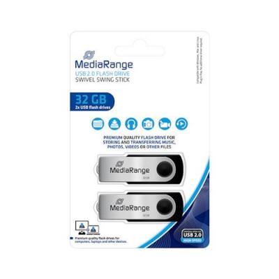 Lot de 2 Cl&eacute;s USB 32Go Flexi Flash Drive 15MB/S USB 2.0 - MR911-2
